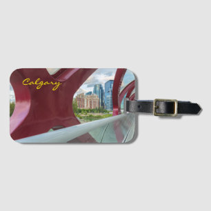 Calgary's Peace Bridge and Cityscape View Luggage Tag