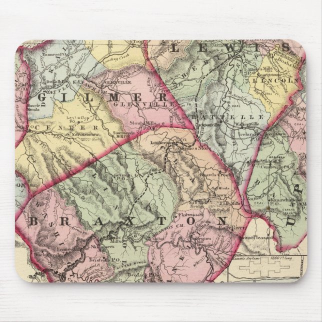 Calhoun, Gilmer, Braxton, Lewis, Upshur counties Mouse Pad (Front)