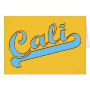 Cali California Surfer Logo in Blue
