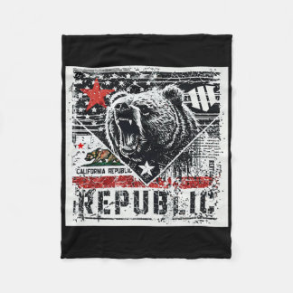 Cali Grizzly Grit – Graphic Tee Premium Fleece Blanket