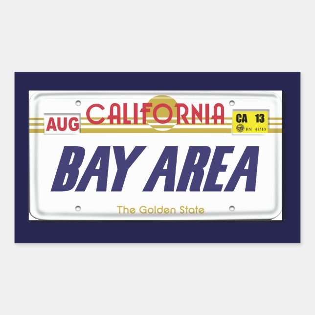 Cali License Plates Rectangular Sticker (Front)