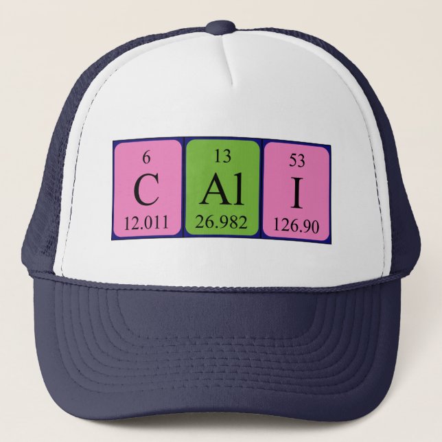 Cali periodic table name hat (Front)