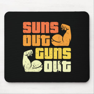 Cali Style Bodybuilding Sun's Out Guns Out Biceps  Mouse Pad