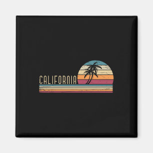 Cali Summer Vacation Ca Palm Trees Usa Retro Calif Magnet