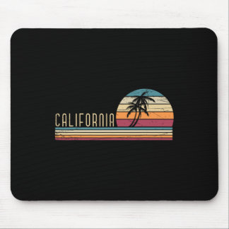 Cali Summer Vacation Ca Palm Trees Usa Retro Calif Mouse Pad