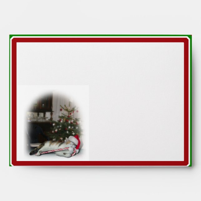 Cali, the Candy Cane Kitty Envelopes (Front)
