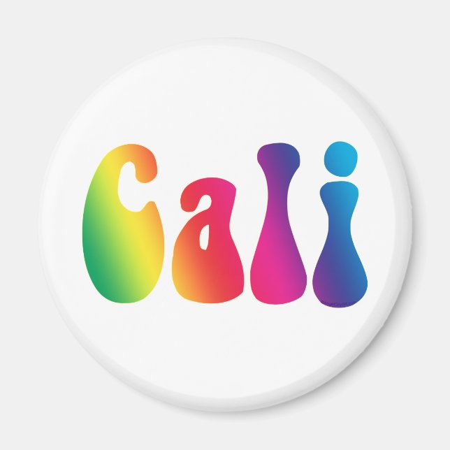 Cali Tie-Dye California Hippie Logo Magnet (Front)