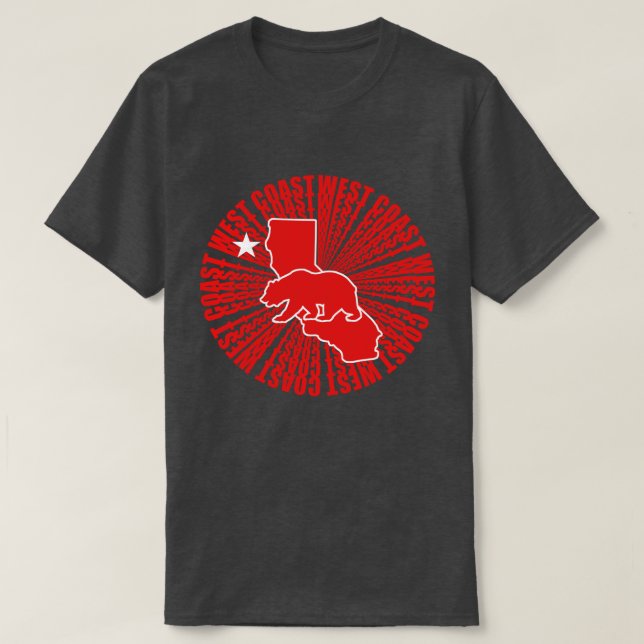 Cali-West Coast Love  T-Shirt (Design Front)