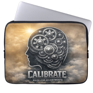 Calibrate Mind –Abstract Encouraging Power Mindset Laptop Sleeve