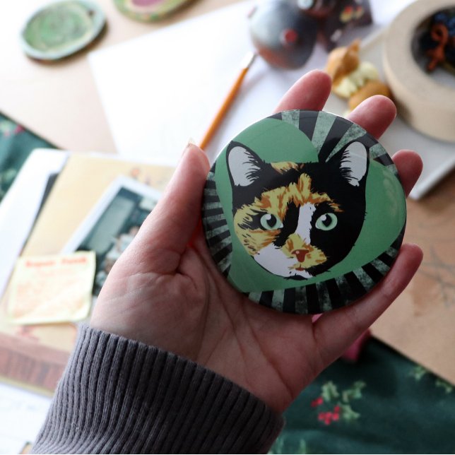 Calico Cat 6 Cm Round Badge (Creator Uploaded)