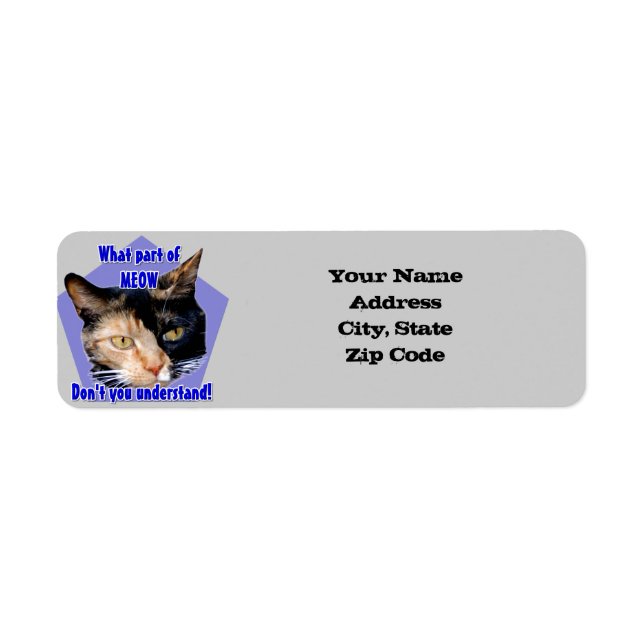 Calico cat address labels (Front)