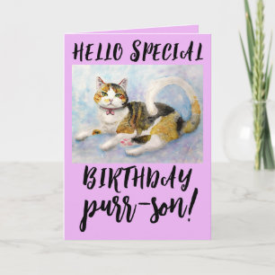 CALICO CAT BIRTHDAY GREETING CARDS