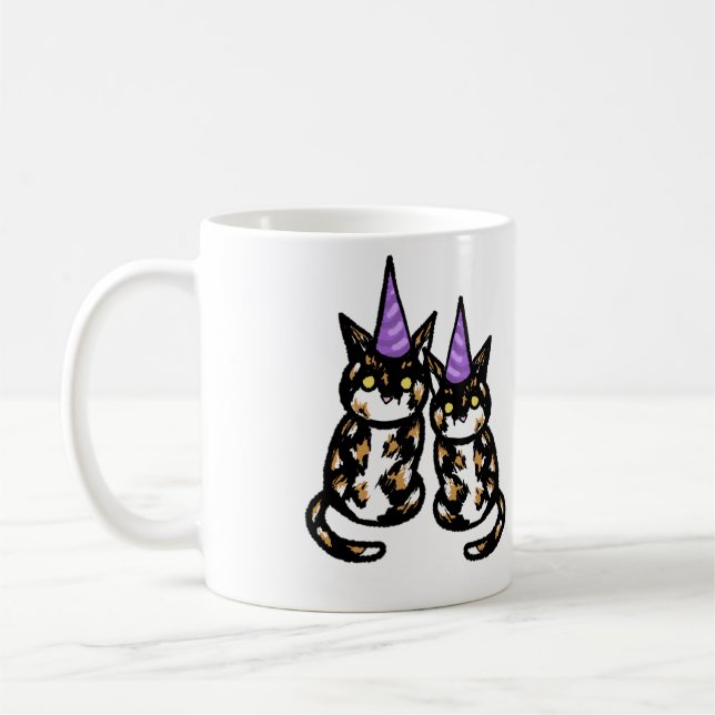 Calico Cat Celebration Mug (Left)