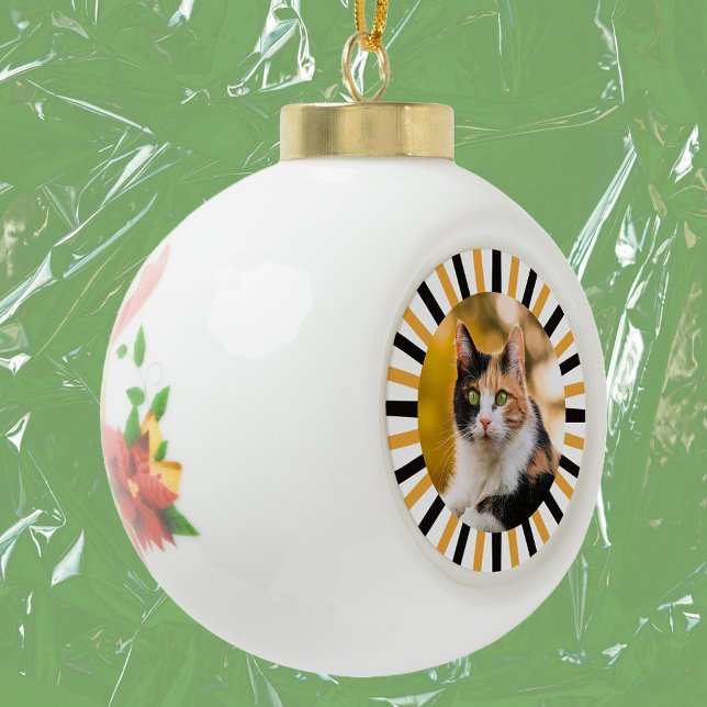 Calico Cat  Ceramic Ball Christmas Ornament (Creator Uploaded)