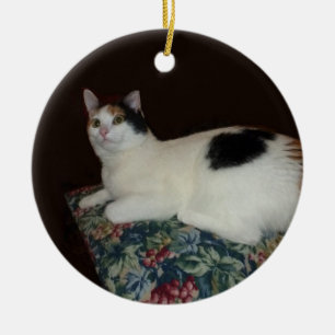 Calico Cat Ceramic Tree Decoration