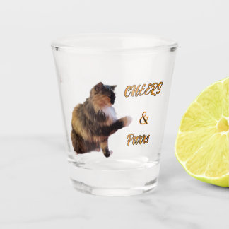 Calico Cat Cheers & Purrs Shot Glass