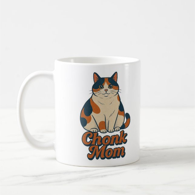 Calico Cat Chonk Mum                               Coffee Mug (Left)