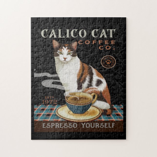 Calico Cat Coffee Company 2 Jigsaw Puzzle (Vertical)