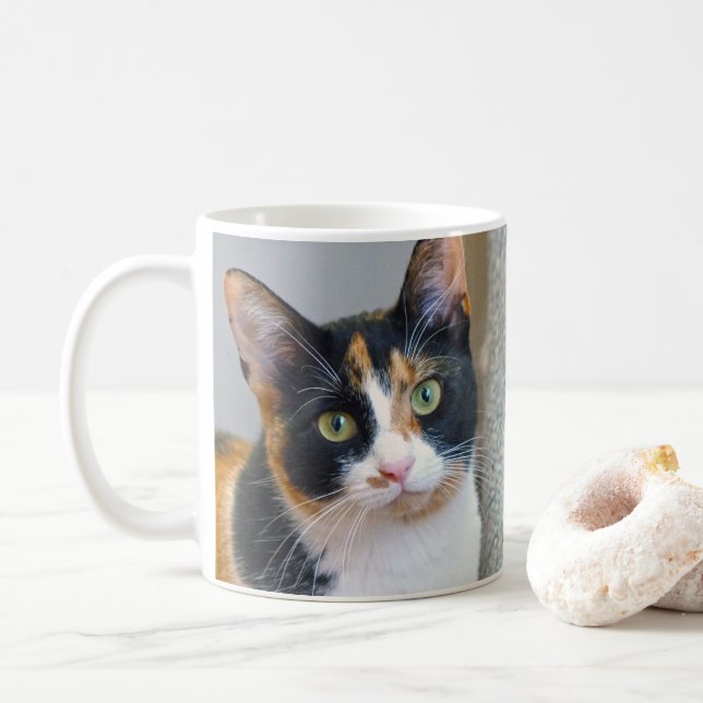 Calico Cat Coffee Mug (With Donut)
