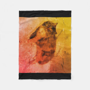 Calico Cat Fleece Blanket