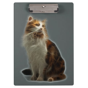 Calico Cat Fractal Clipboard