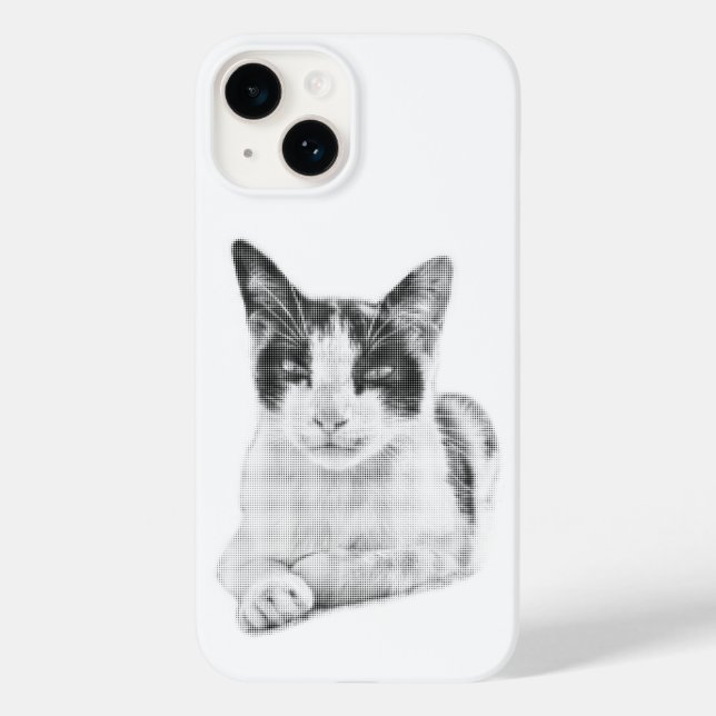 Calico Cat Halftone Case-Mate iPhone Case (Back)