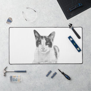 Calico Cat Halftone Desk Mat