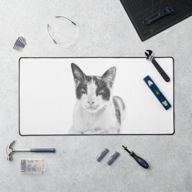 Calico Cat Halftone Desk Mat (Workstation)