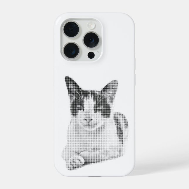 Calico Cat Halftone iPhone Case (Back)