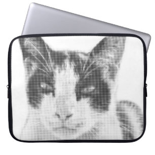 Calico Cat Halftone Laptop Sleeve