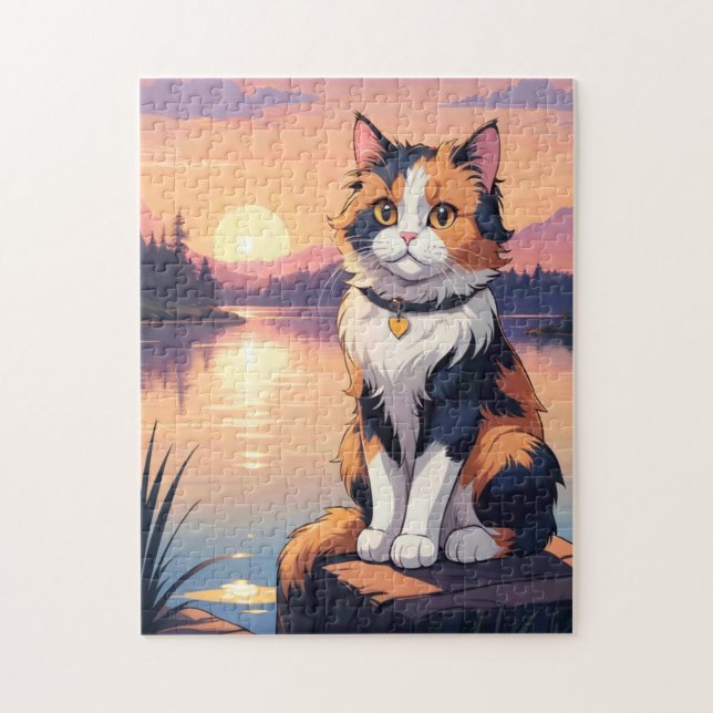 Calico Cat Jigsaw Puzzle (Vertical)