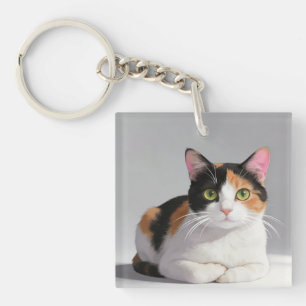 Calico Cat Keychain