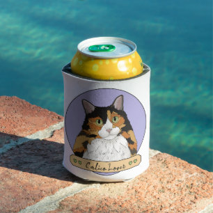 Calico Cat Lover Can Cooler