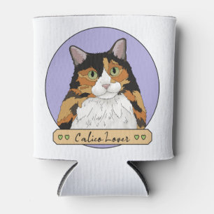 Calico Cat Lover Can Cooler