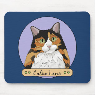 Calico Cat Lover Mouse Pad