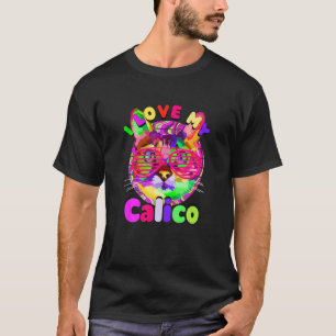 Calico Cat Mikeneko Ricolor Cat Kitten Mum And Da T-Shirt