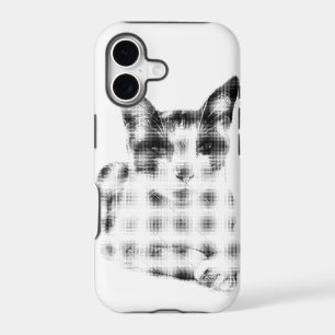 Calico Cat Minimal Halftone