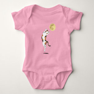 Calico Cat Moon Dancing Baby Bodysuit