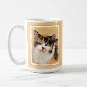 Calico Cat Painting - Cute Original Cat Art Coffee Mug