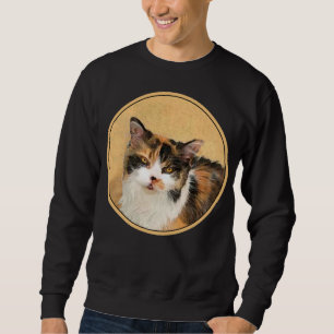 Calico Cat Painting - Cute Original Cat Art Sweatshirt