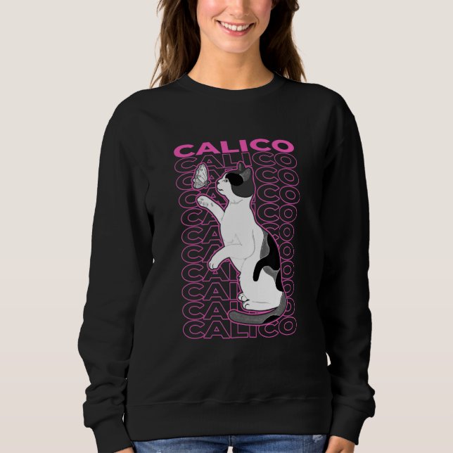 Calico Cat Pastel Aesthetic Sweatshirt (Front)