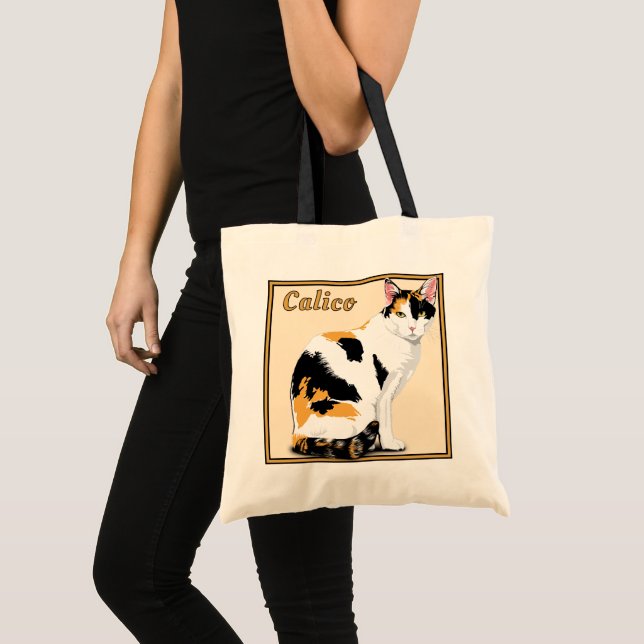 Calico Cat Personalised Budget Tote Bag (Front (Product))