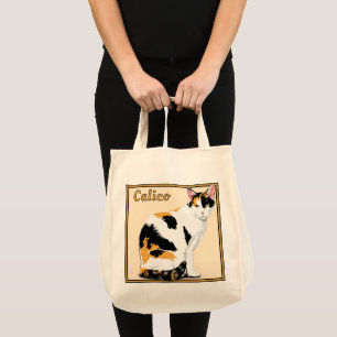 Calico Cat Personalised Grocery Tote Bag