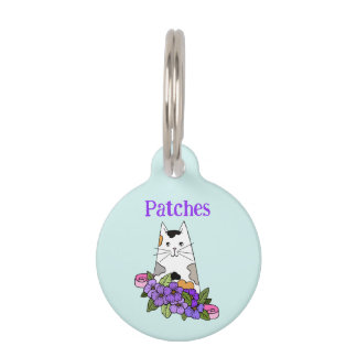 Calico Cat Pet Tag