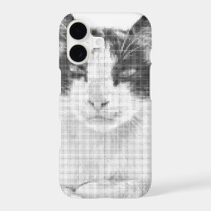 Calico Cat Retro Halftone