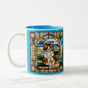 Calico Cat Stained glass Mug
