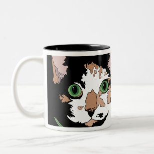 Calico Cat Two-Tone Coffee Mug