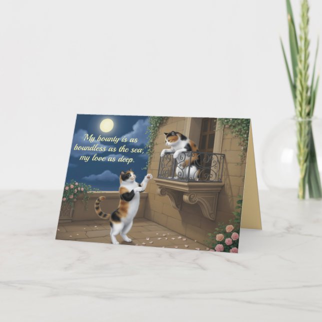 Calico Cat Valentine Card (Front)