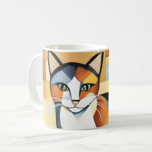 Calico Cubism A Feline Coffee Mug