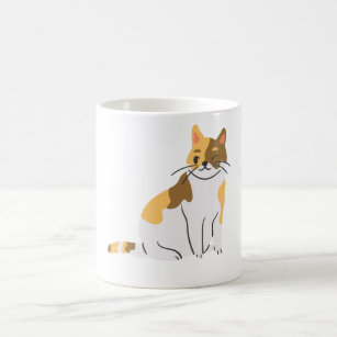 Calico Essential,Calico Portrait,Cute Calico Cat T Coffee Mug